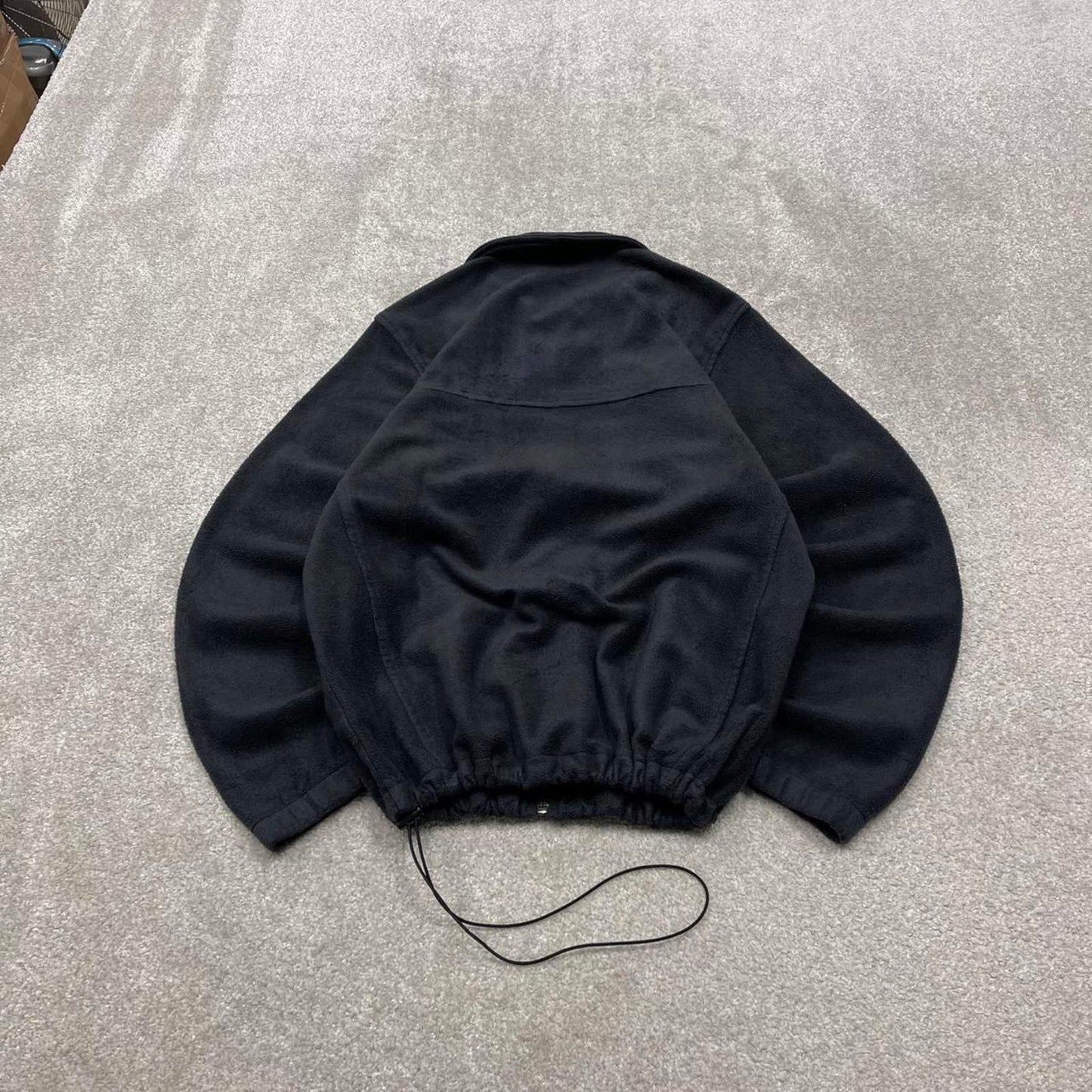Y2K Columbia technical fleece black Full zip fleece autumn adjustable waist