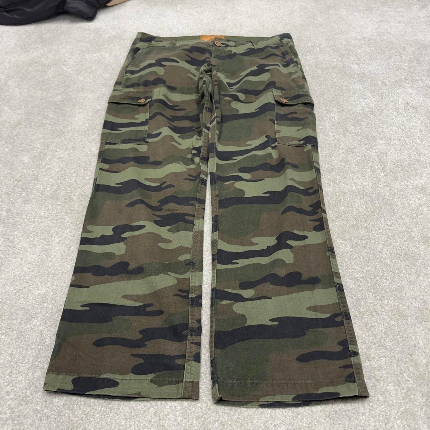 Camo cargo pants Red Camel W36L32 loose green forest camouflage trousers utility