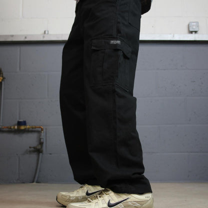 Wrangler chino cargo pants y2k W32L30 black Straight leg skater workwear pants, utility pockets