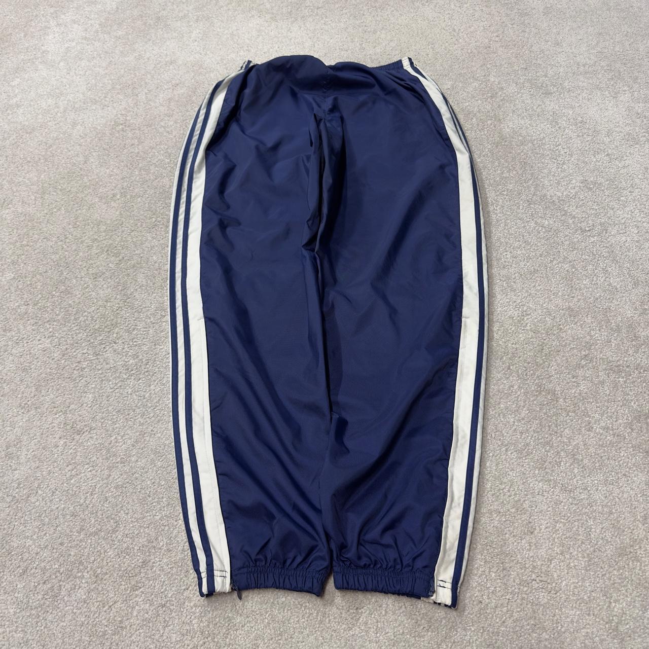 Vintage Y2K baggy Adidas team tracksuit bottoms navy XL Embroidered logo
