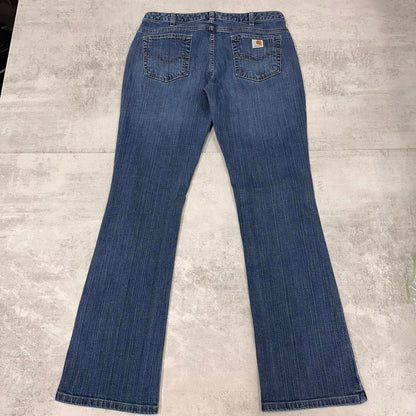 Blue Carhartt jeans 10 W34L33 curvy fit bootcut denim jeans