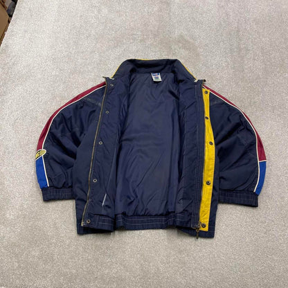 Vintage Puma King technical jacket L men's y2k 00s style bomber embroidered detail