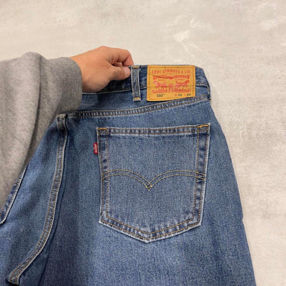 Baggy Levis 550 jeans W38 L29 blue loose 90s relaxed style skater jeans red tab logo