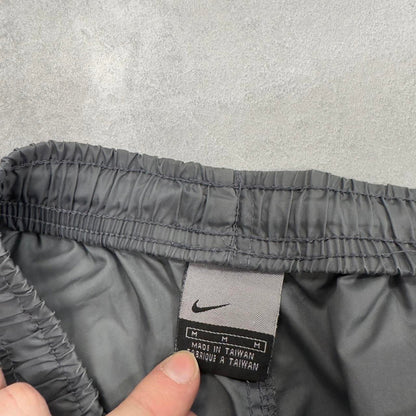 Vintage baggy Nike trackies M loose floaty leg y2k track pants embroidered logo