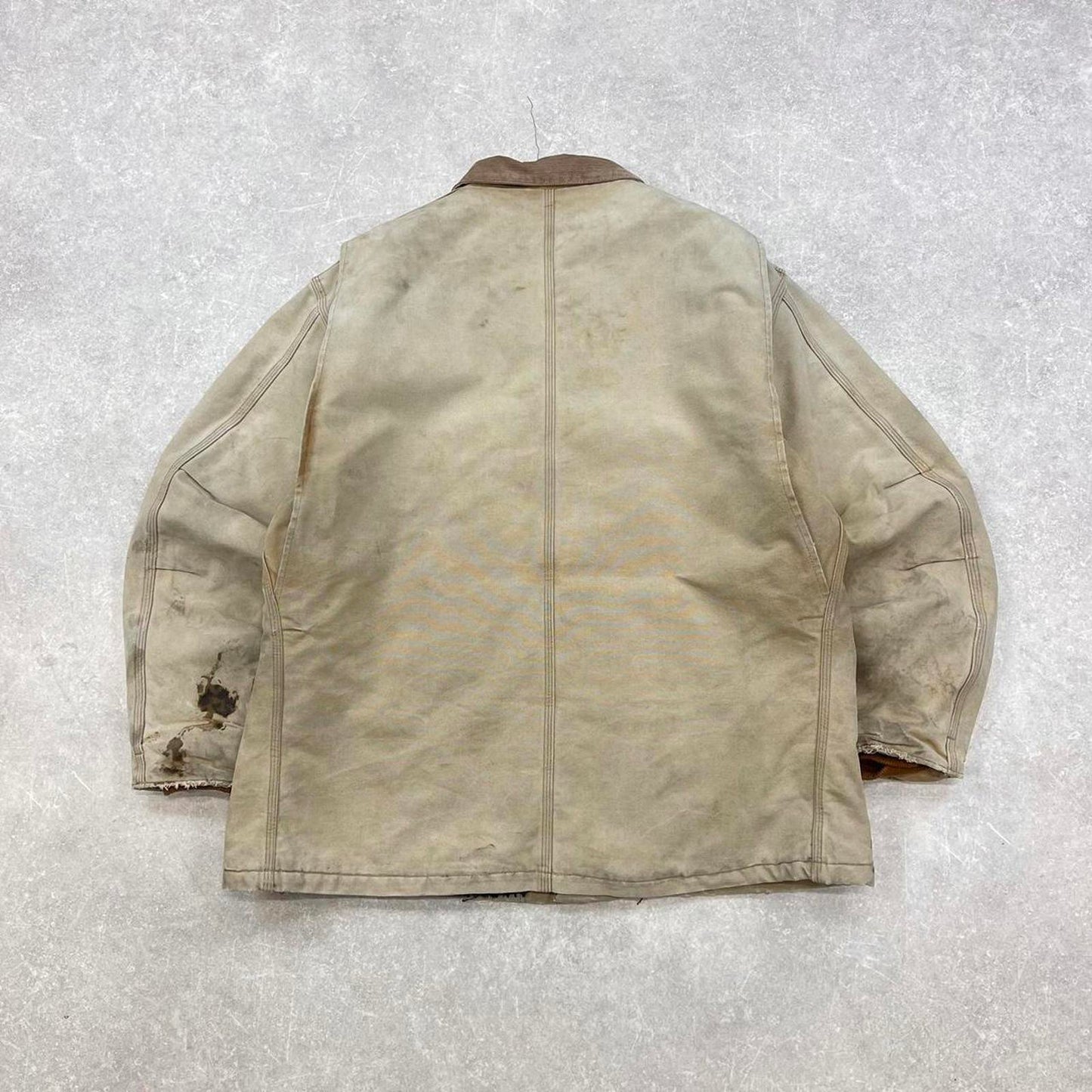 Vintage Carhartt jacket arctic chore coat XL distressed canvas American winter workwear streetwear