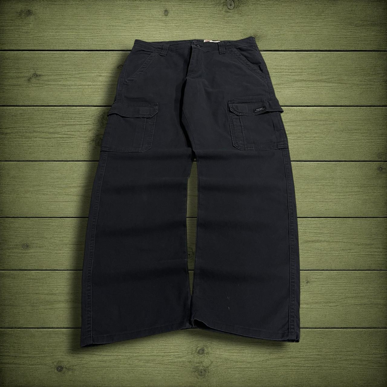 Wrangler cargo pants relaxed fit y2k black Comfy chino style skate work trousers