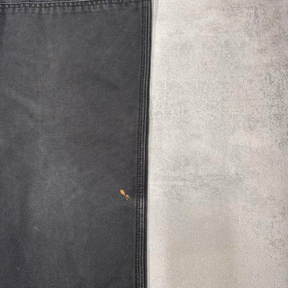 Black baggy Dickies carpenter jeans W38L29 double knee wide leg thick canvas 90s style cargos