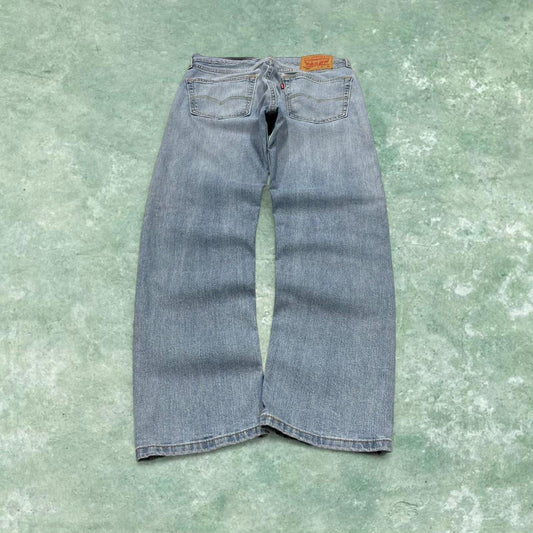 Vintage y2k Levi's 505 jeans blue Straight leg denim casual pants red tab logo