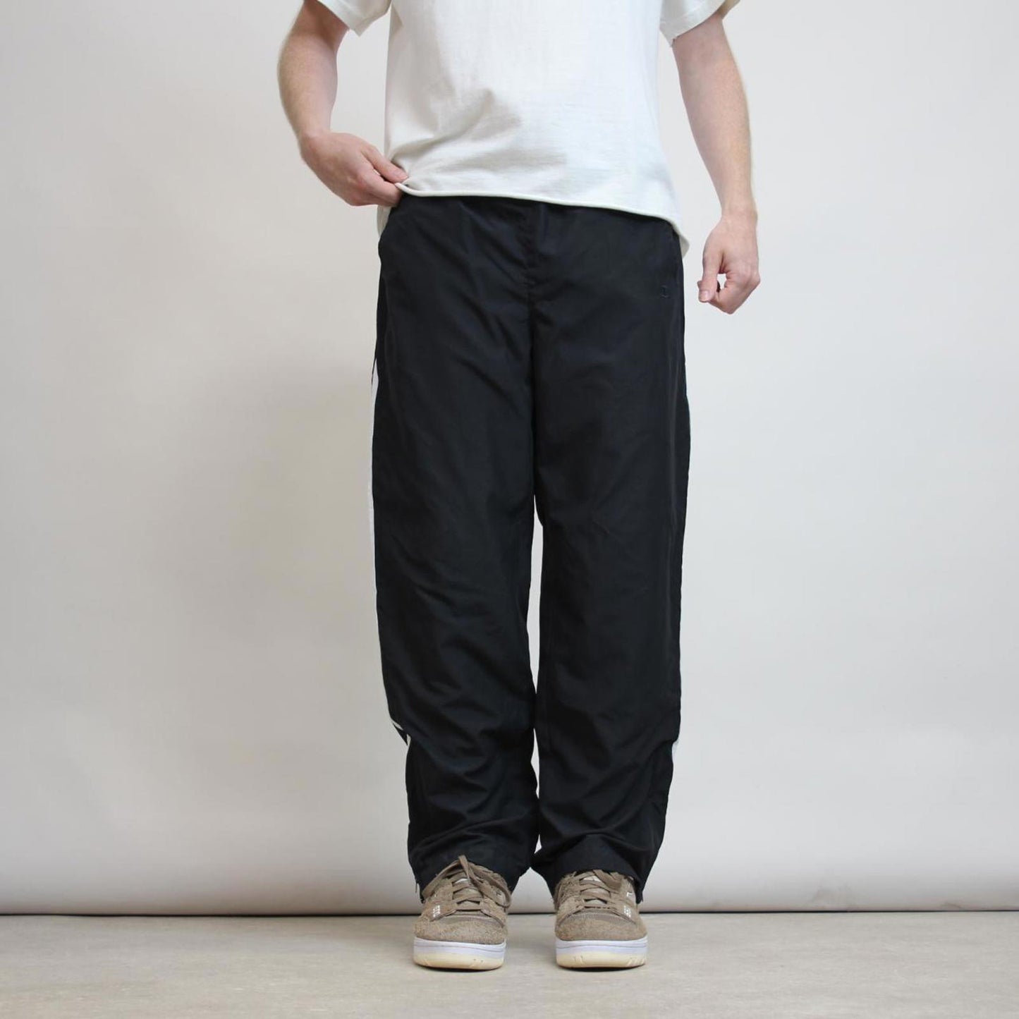 Baggy black Champion trackies S loose y2k tracksuit bottoms