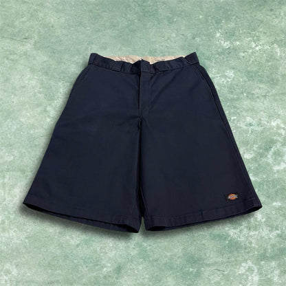 Baggy Dickies chino shorts carpenter navy Loose long leg skater / surf style summer shorts