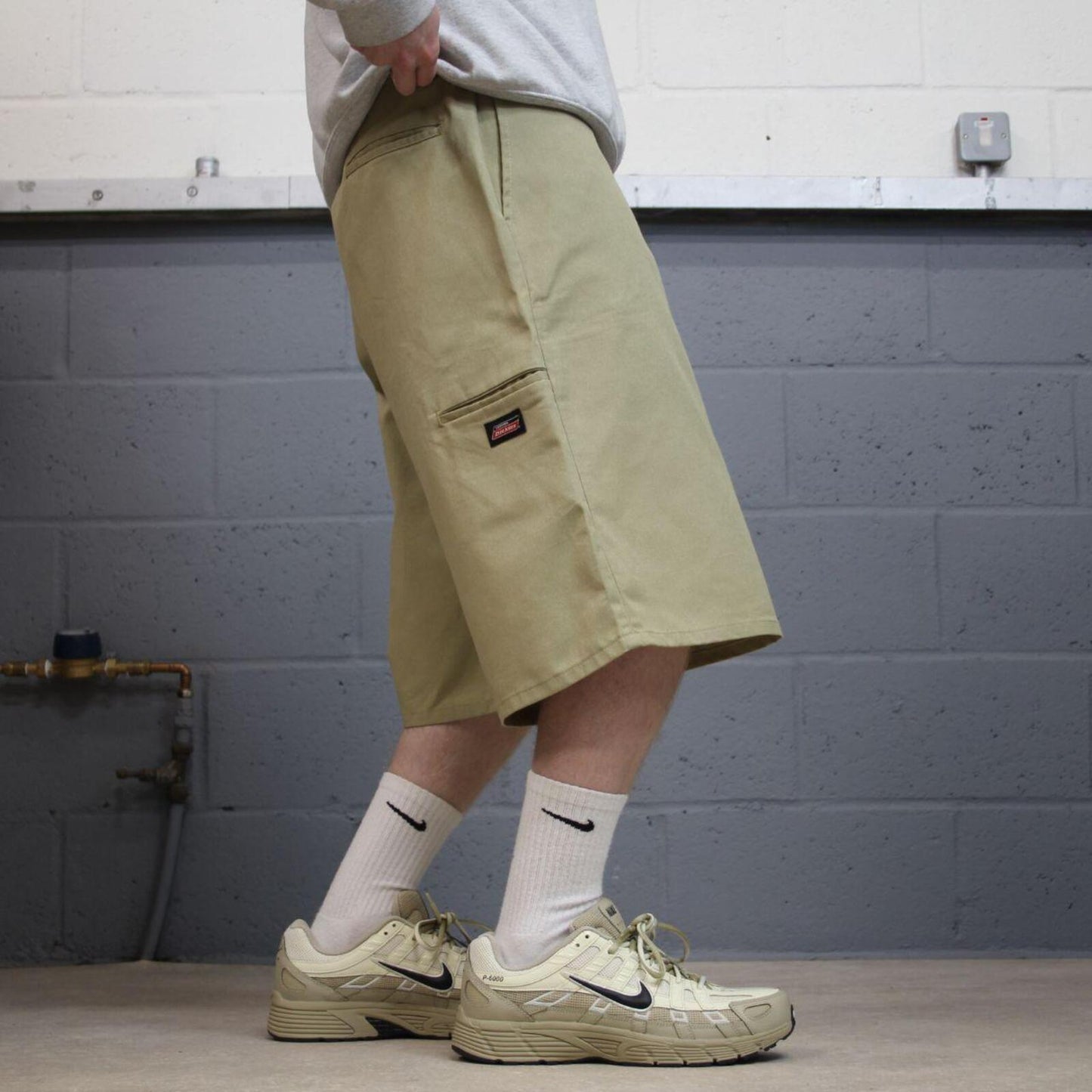 Dickies baggy carpenter shorts khaki Twill chino skater style shorts wide long leg