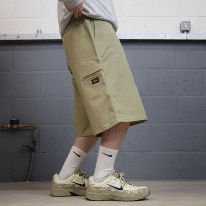 Dickies baggy carpenter shorts khaki Twill chino skater style shorts wide long leg