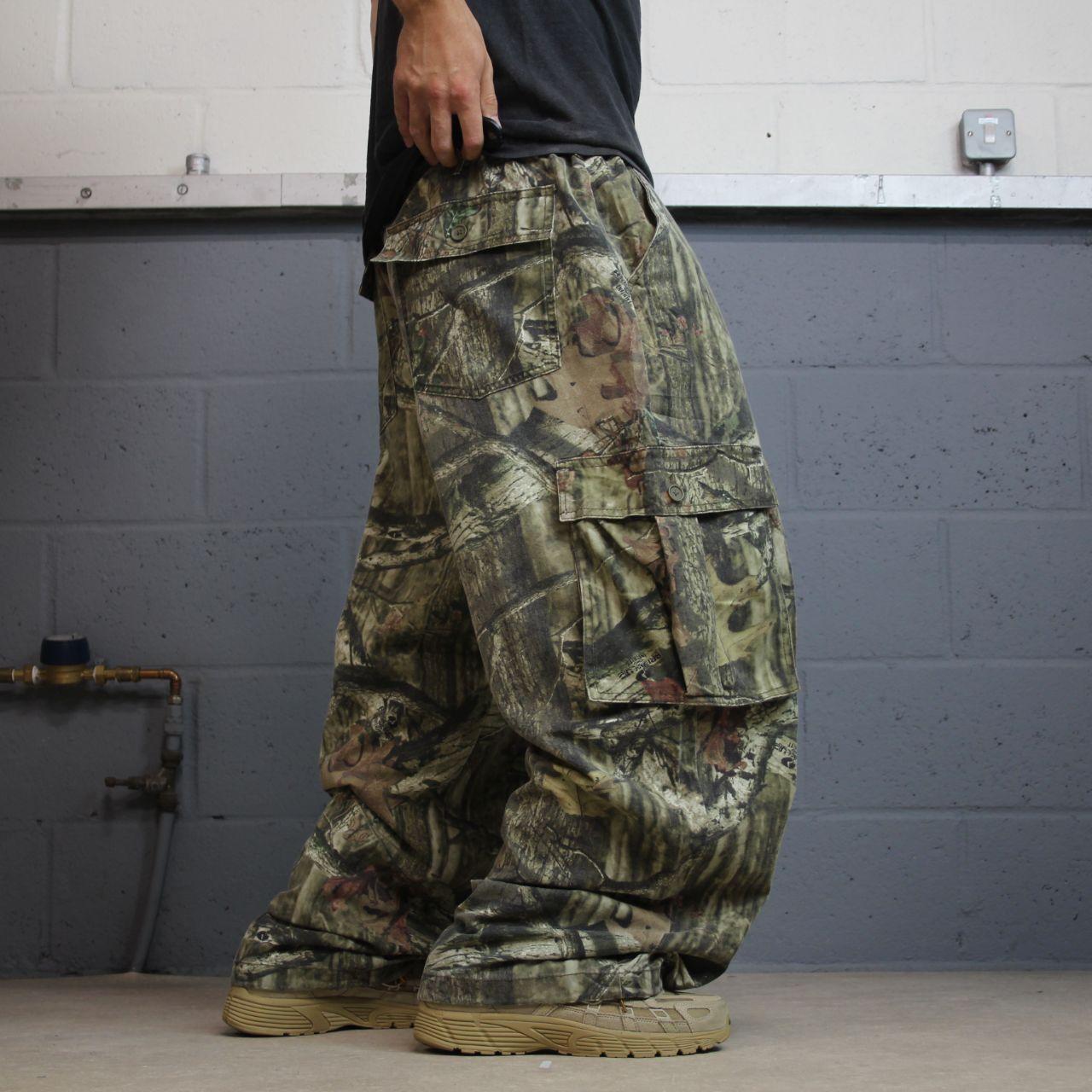 Baggy camo cargo pants y2k utility khaki Breakup Mossy Oak camouflage hunting wide leg cargos