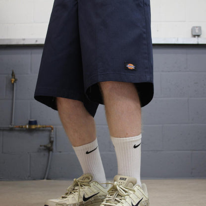 Dickies carpenter shorts long leg navy Twill chino skater style shorts loose long leg