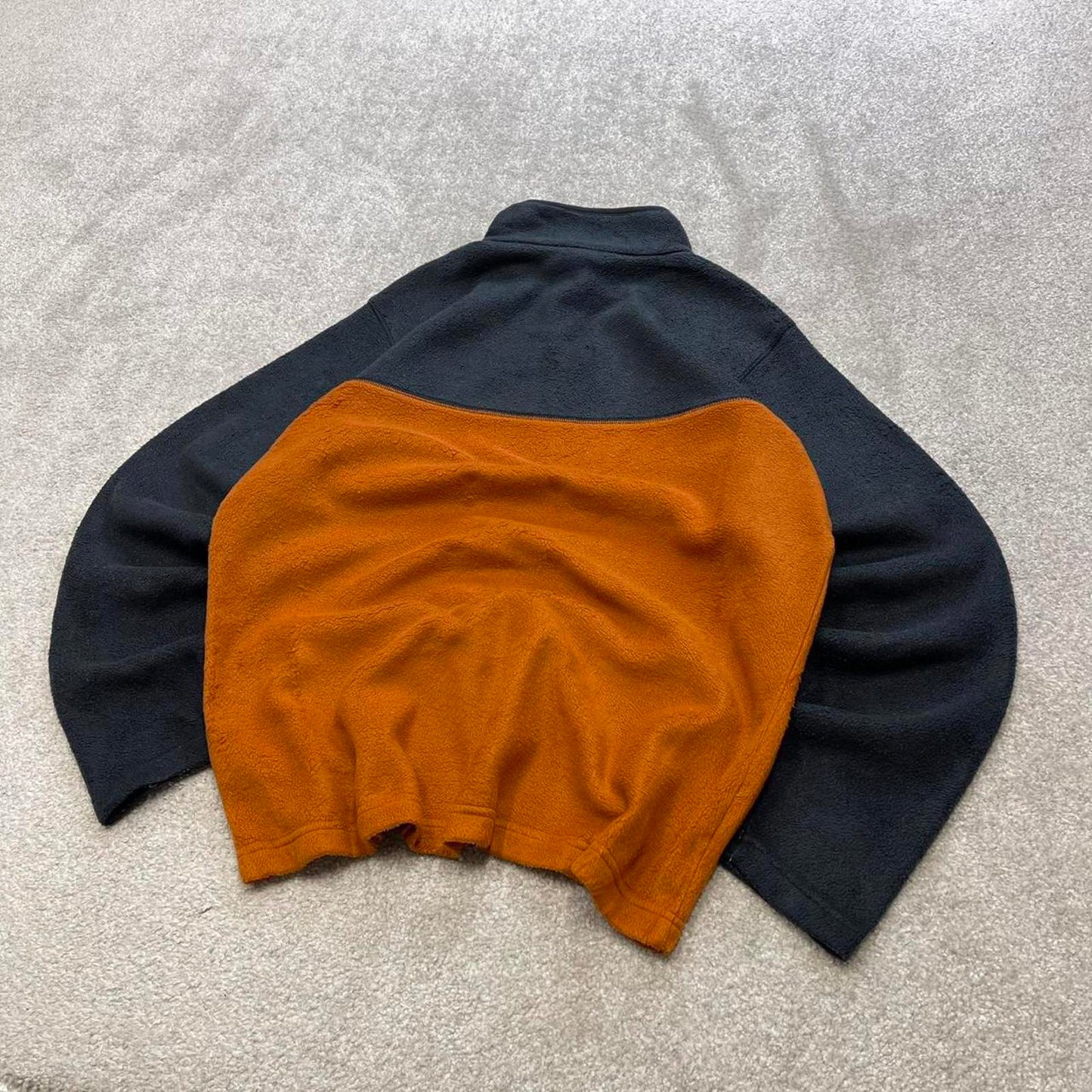 Orange Columbia technical fleece Medium y2k style snap T autumn popper pull over