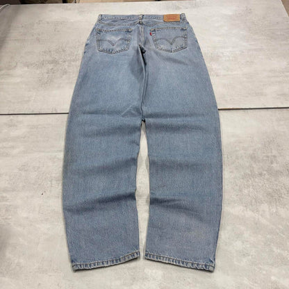 Baggy Levis 560 jeans W34L36 blue loose 90s style skater jeans red tab logo