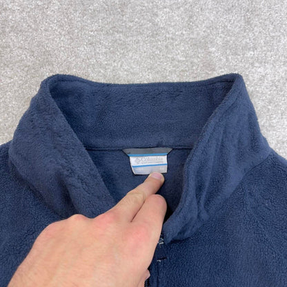Navy Columbia technical full zip fleece 4XL y2k style autumn adjustable waist