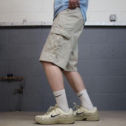 Dickies carpenter chino shorts beige Long chino skater / surf shorts loose festival