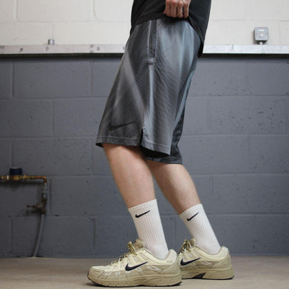 Nike sports shorts y2k Dri-Fit grey Patterned loose floaty summer gym shorts