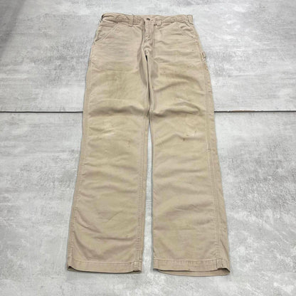 Mens Carhartt carpenter trousers W34 L34 beige skater cargos