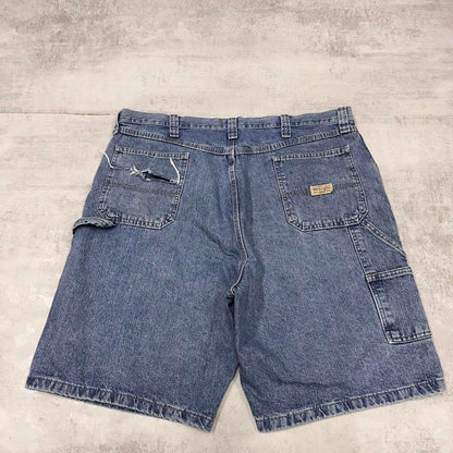 Mens baggy Wrangler carpenter jorts W40 Loose long denim skate shorts