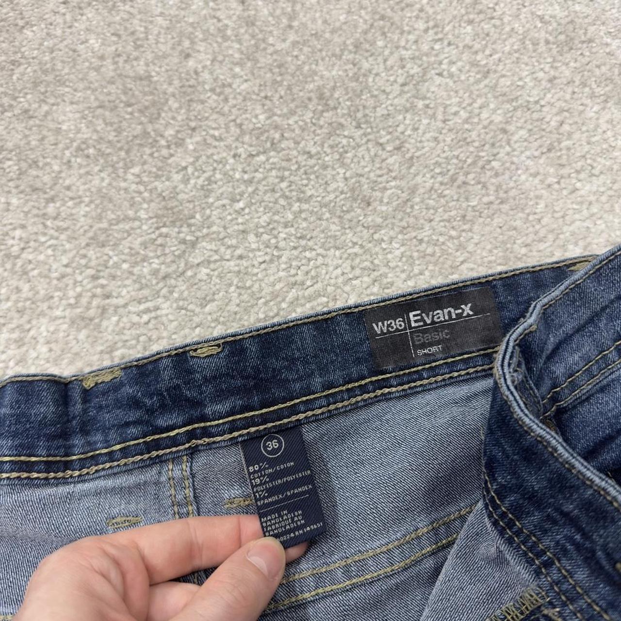 Y2K embroidered denim shorts blue Buffalo David Bitton 5 pocket stretch jorts summer festival