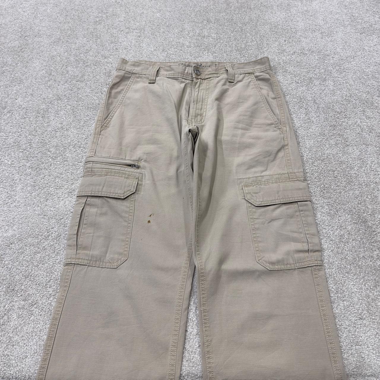 Eddie Bauer cargo pants y2k beige W30L32 Straight leg skater utility work pants