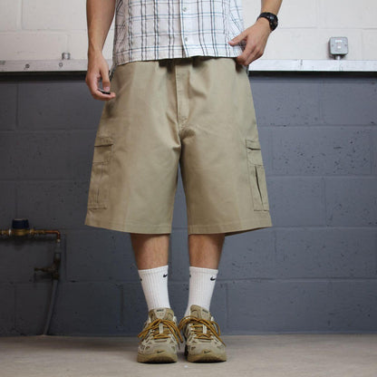 Dickies baggy cargo shorts Y2K khaki Chino skater / surf shorts loose fit festival