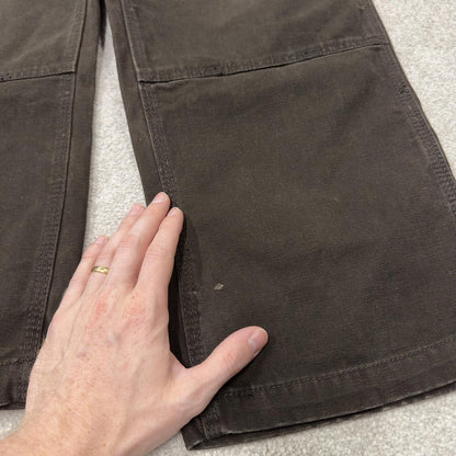 Brown denim carpenter jeans y2k loose W36L32 Lakin Mckey straight leg skater style work cargos