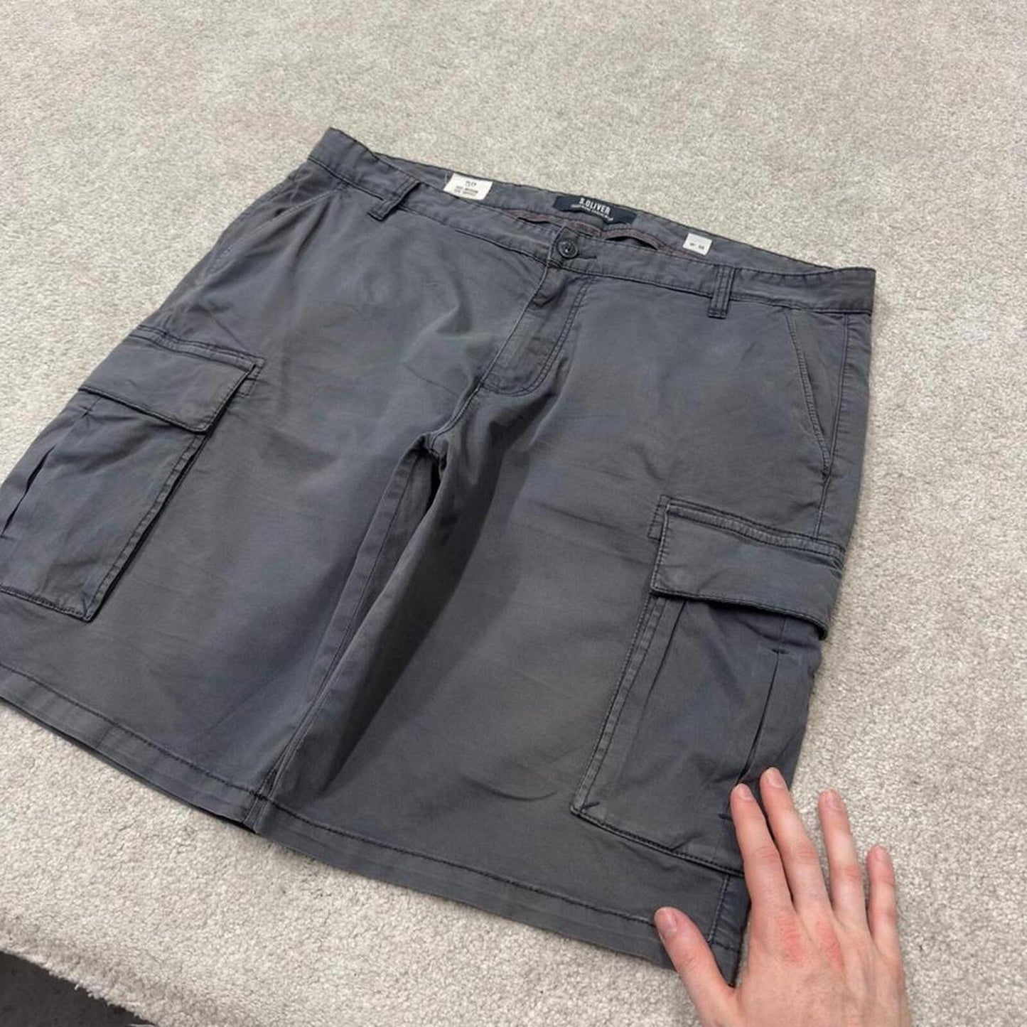 Y2K chino cargo shorts loose grey Loose leg utility shorts summer festival