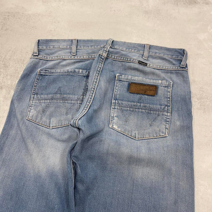 Vintage Wrangler jeans W33L34 mens blue straight leg denim y2k jeans