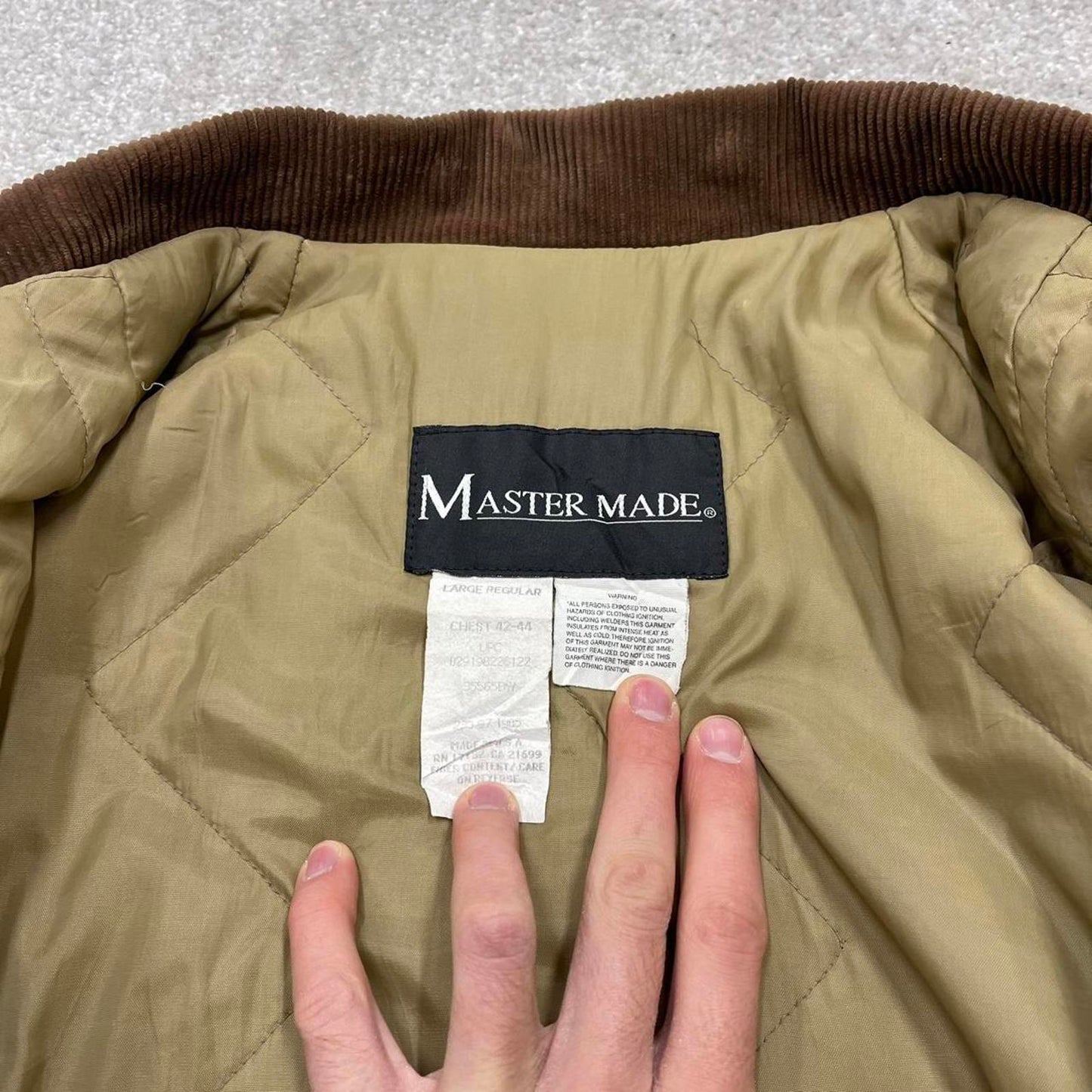 90s Vintage workwear jacket large tan canvas  Michigan style chore coat