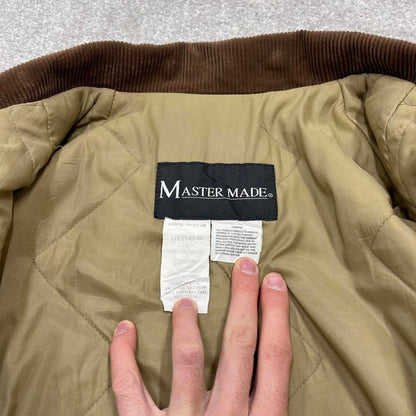 90s Vintage workwear jacket large tan canvas  Michigan style chore coat