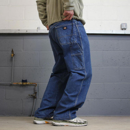 Vintage Y2K Dickies carpenter jeans blue Loose straight denim skater style cargo pants