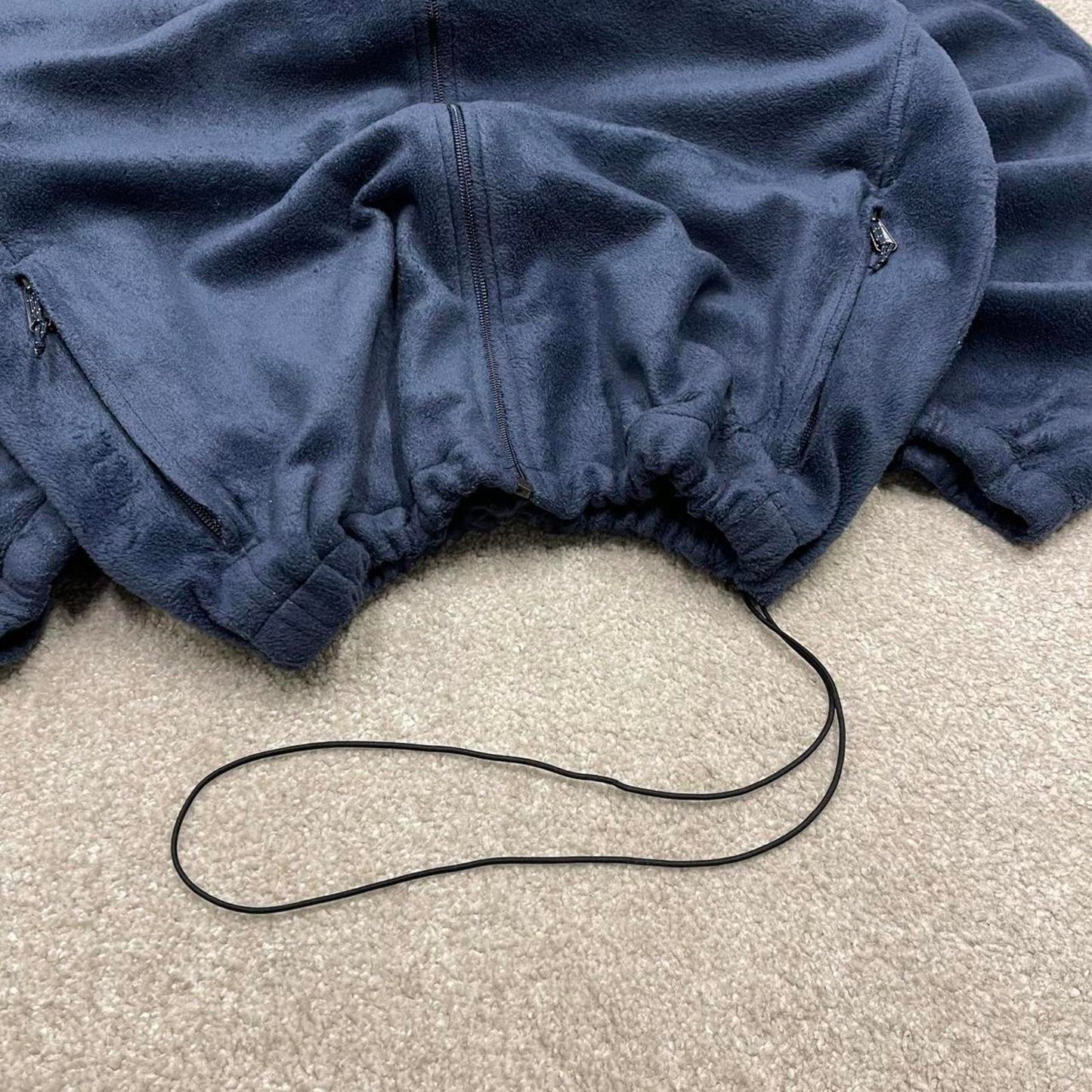 Y2k Columbia technical fleece XLT men's Navy 00s style full zip up autumn adjustable waist tech