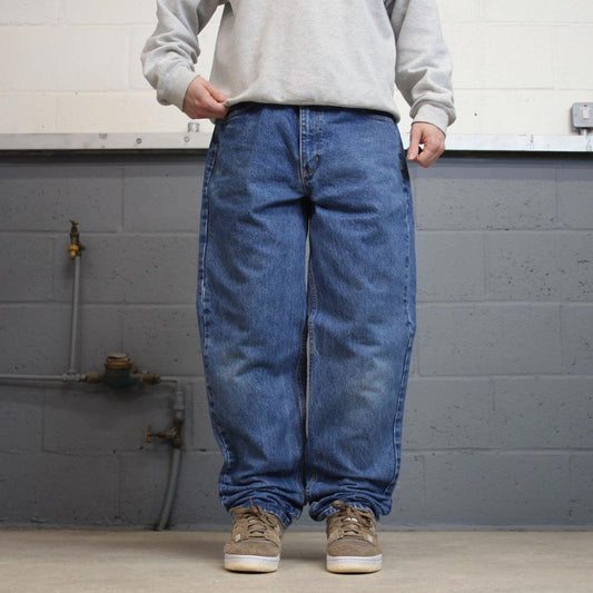 Blue Denim Carhartt jeans W36L34 90s style skater loose 5 pocket jeans