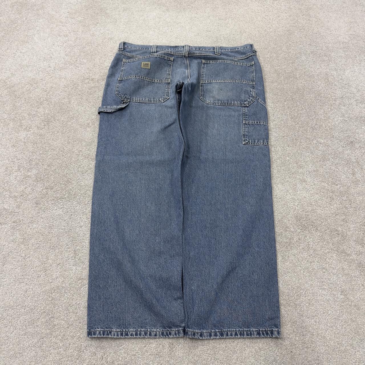 Vintage Lee baggy carpenter jeans y2k blue W40L30 Loose leg skater style utility workwear trousers