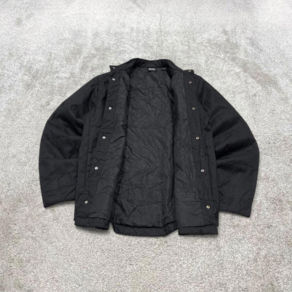 00s Quiksilver technical over shirt jacket M men's black y2k style quilted shacket