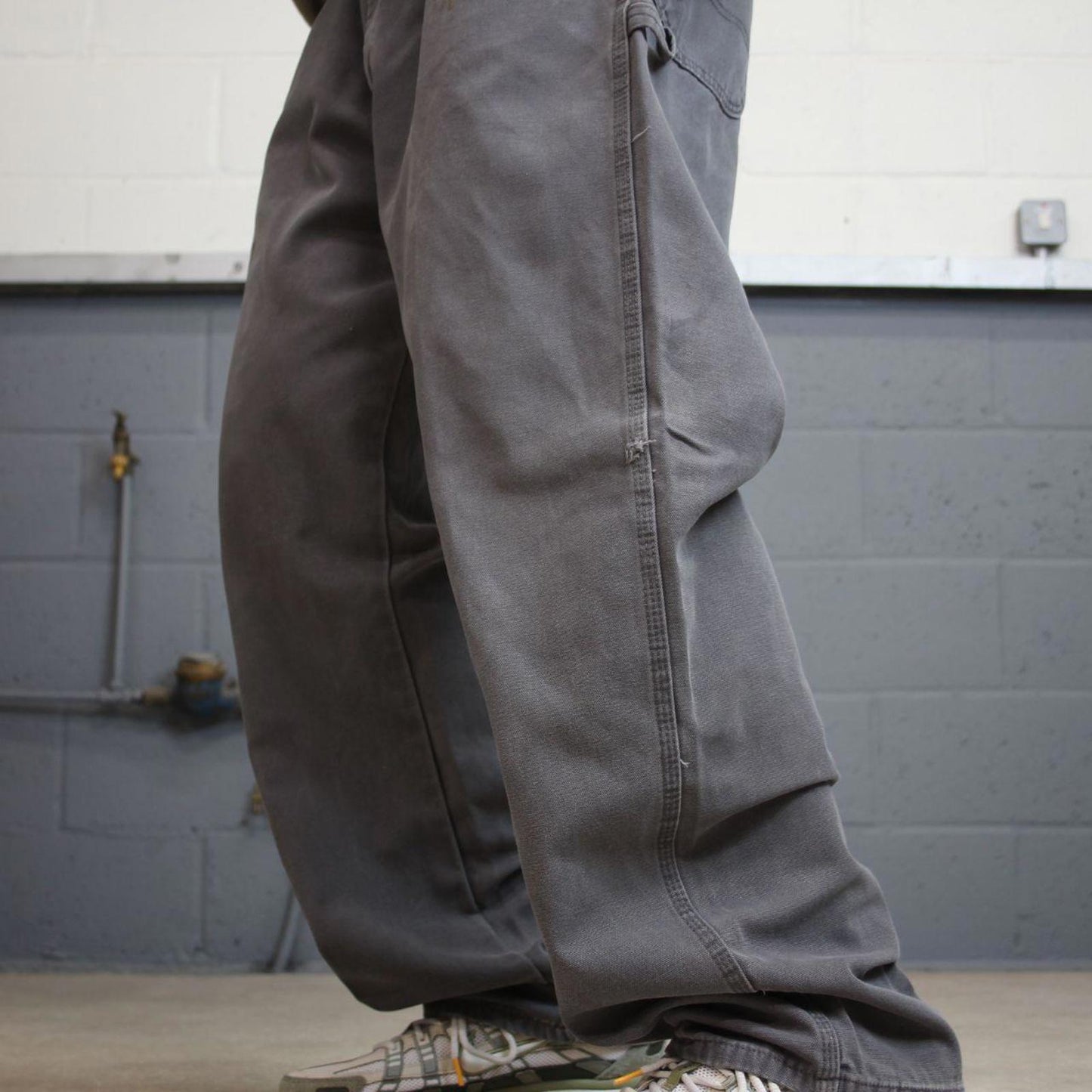 Vintage baggy Dickies carpenter jeans W42L32 grey 90s skater style workwear cargo pants