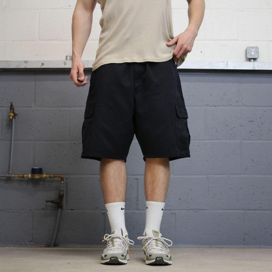 Y2K Dickies baggy cargo shorts black W40 Loose fit skater style chino
