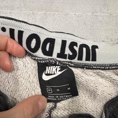 Y2k Nike tracksuit bottoms Medium men's grey joggers sweatpants loose track pants swoosh logo