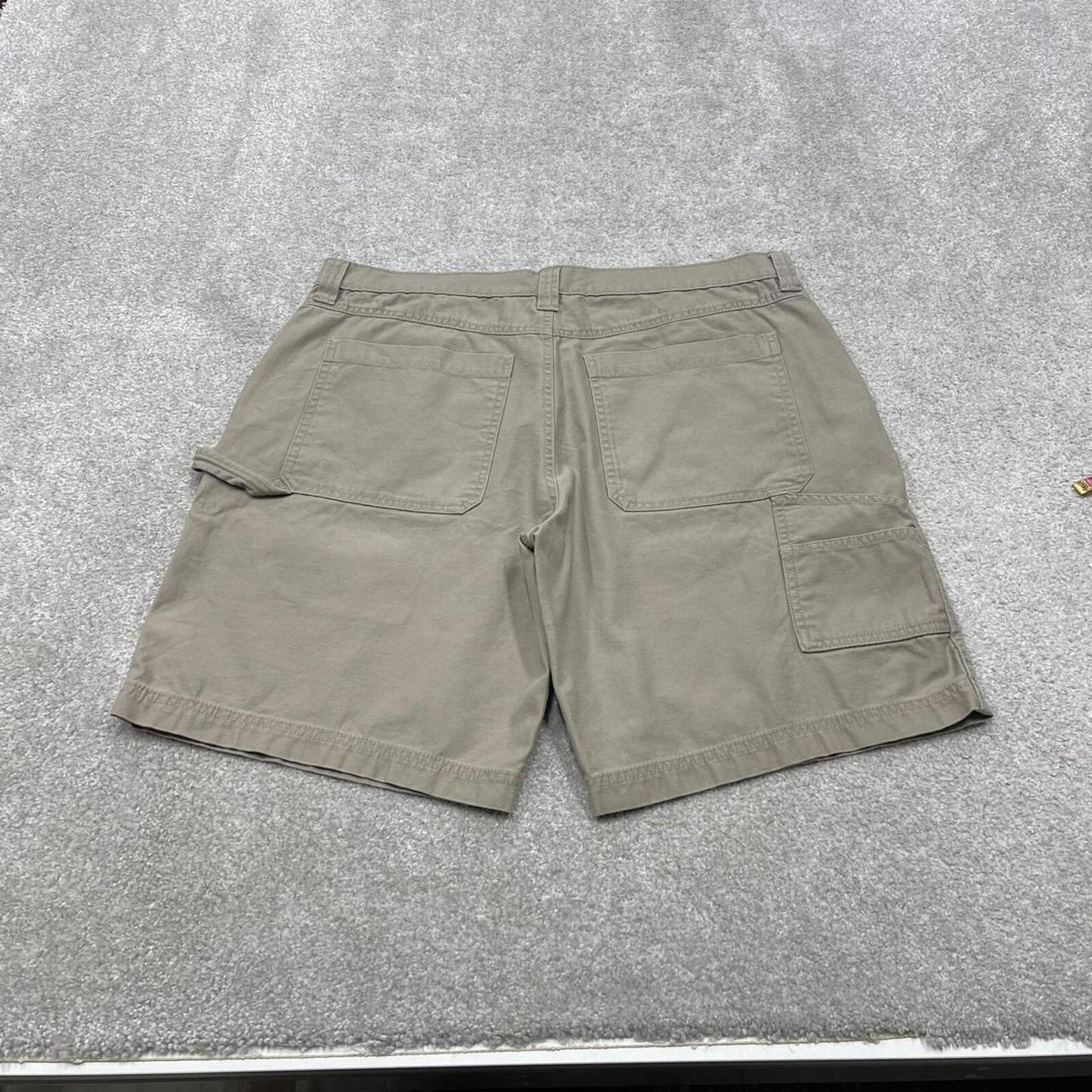 Y2k Woolrich carpenter shorts beige W34 Loose cotton summer festival jorts skater style