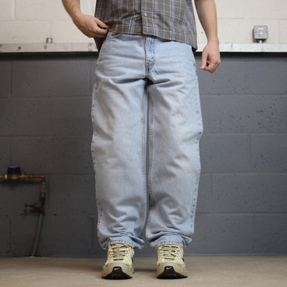 Levi’s 550 relaxed jeans y2k W33L32 washed blue loose leg streetwear style pants