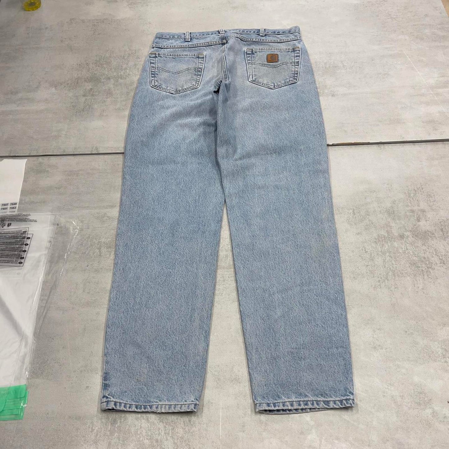 Mens Carhartt jeans W36 L34 loose thick 90s style denim jeans