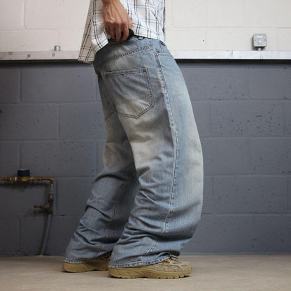 Ecko Unltd baggy jeans W38L32 blue y2k denim skater jeans