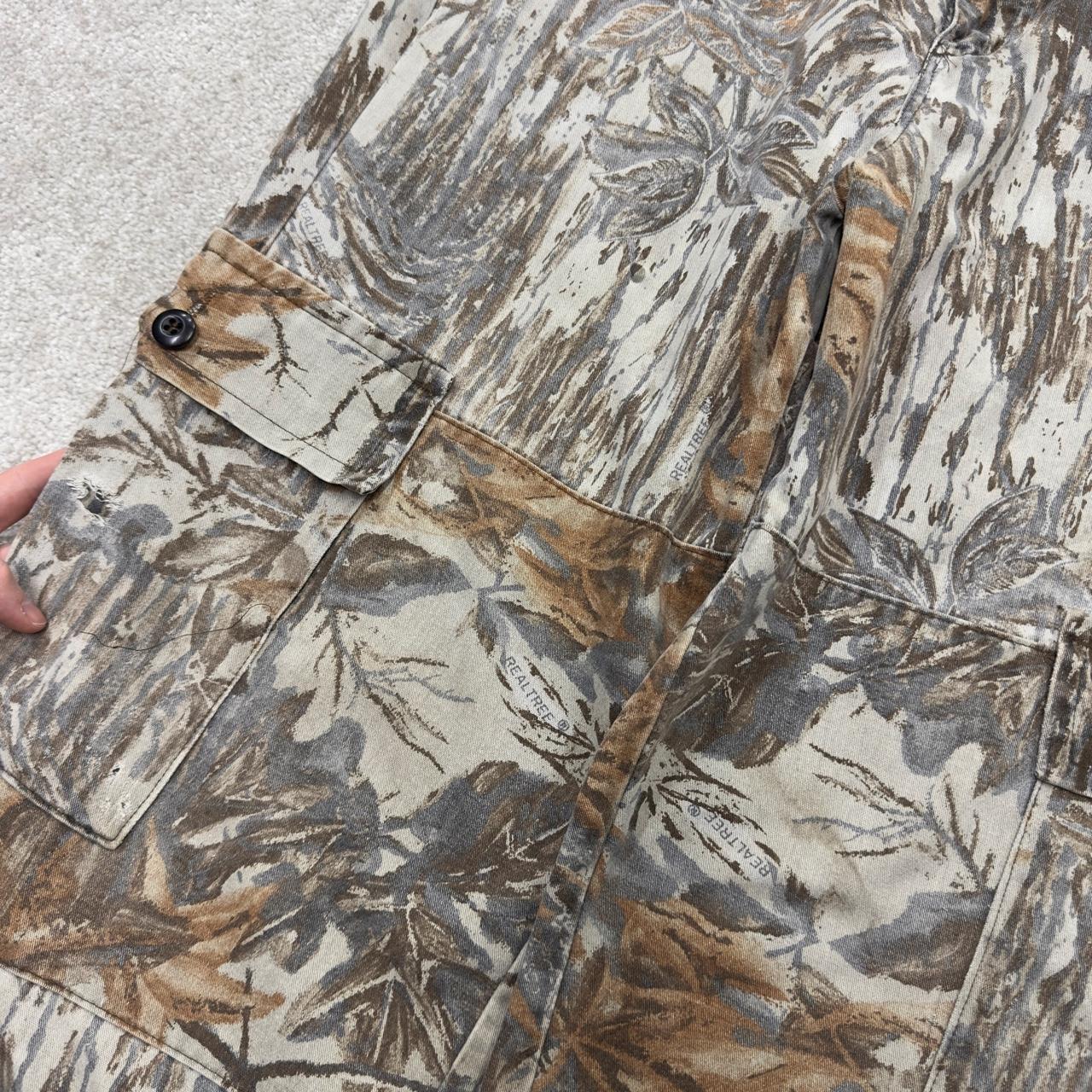 Baggy Camo Realtree cargo pants Y2K khaki camouflage pattern loose leg hunting utility trousers