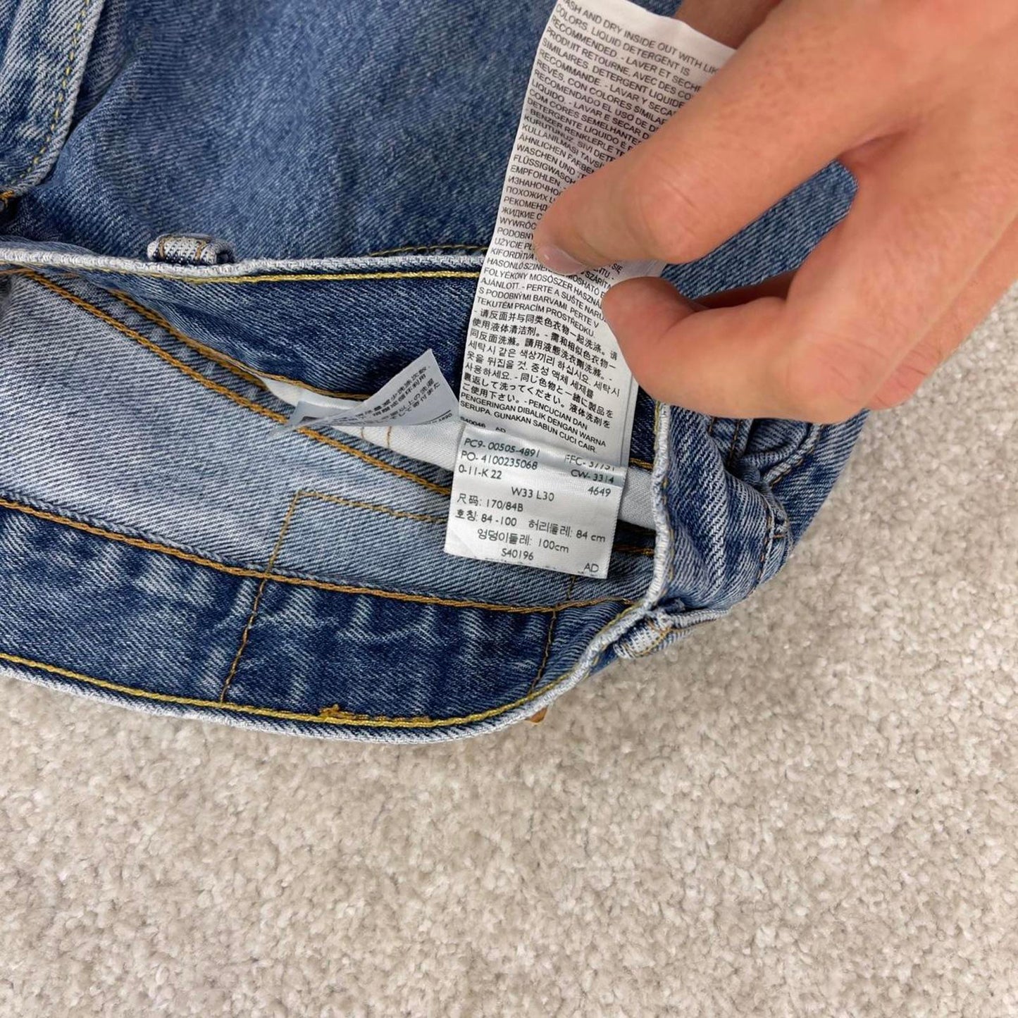 Blue Levis 505 jeans W34L30 y2k 90s style 5 pocket denim pants straight fit