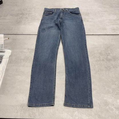 Blue Wrangler jeans 16 W30L31 straight denim jeans tab logo