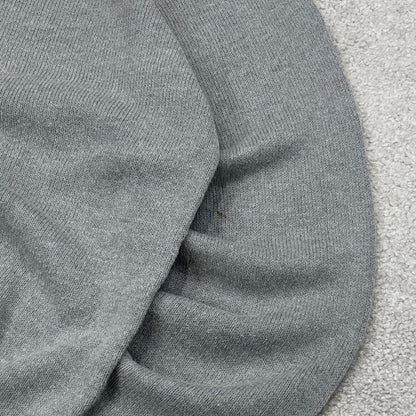 Grey IZOD chunky knit quarter zip pullover jumper XL embroidered logo 1/4 zip sweater y2k style