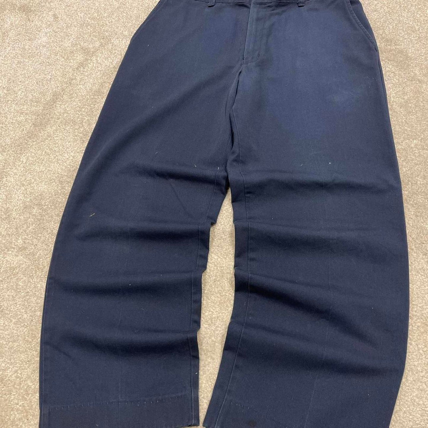 Navy Red Kap pants W34L28 loose y2k chino style skate trousers patch logo